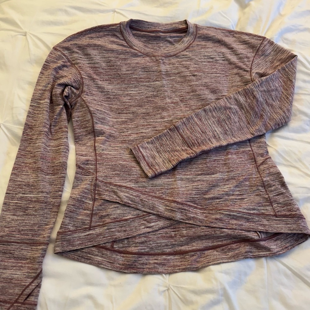 Lululemon Athletica Purple Heather Long Sleeve Tee